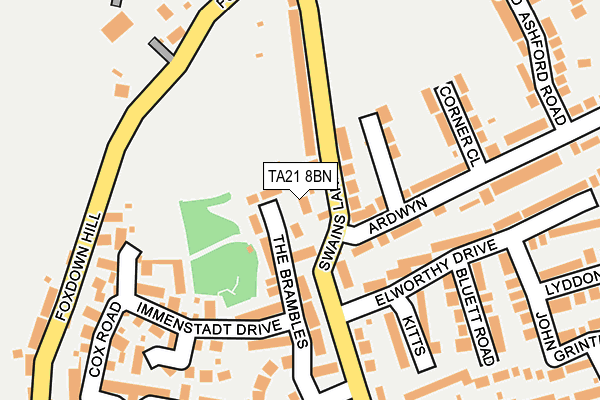 TA21 8BN map - OS OpenMap – Local (Ordnance Survey)