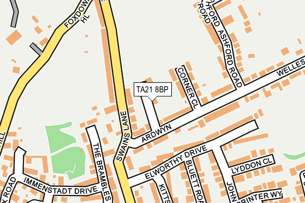 TA21 8BP map - OS OpenMap – Local (Ordnance Survey)