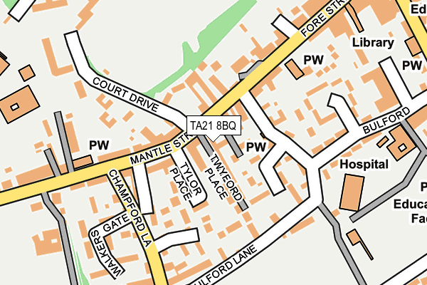 TA21 8BQ map - OS OpenMap – Local (Ordnance Survey)