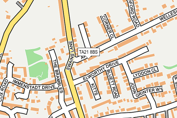 TA21 8BS map - OS OpenMap – Local (Ordnance Survey)