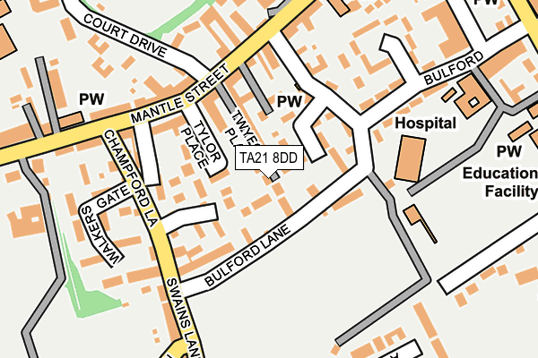 TA21 8DD map - OS OpenMap – Local (Ordnance Survey)