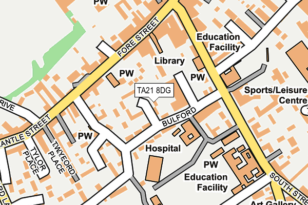 TA21 8DG map - OS OpenMap – Local (Ordnance Survey)