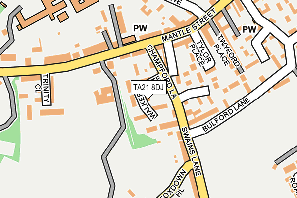 TA21 8DJ map - OS OpenMap – Local (Ordnance Survey)