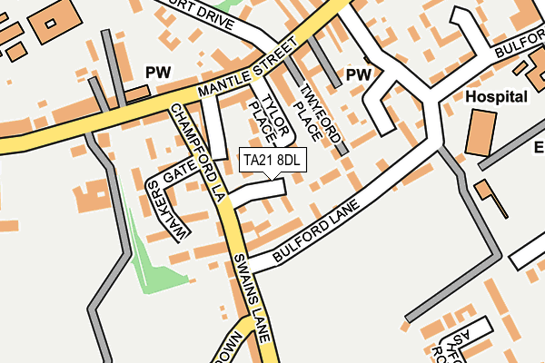 TA21 8DL map - OS OpenMap – Local (Ordnance Survey)