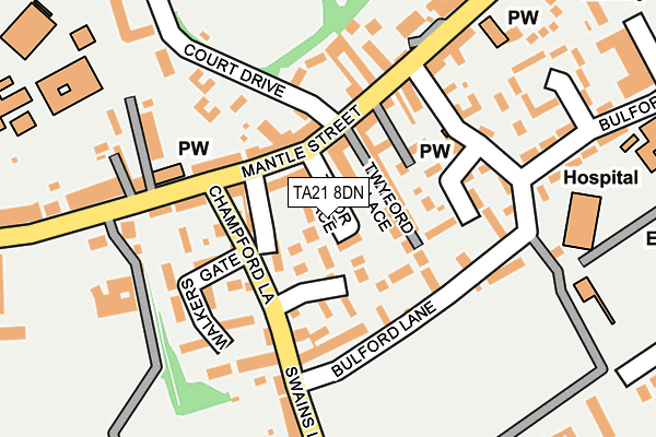 TA21 8DN map - OS OpenMap – Local (Ordnance Survey)