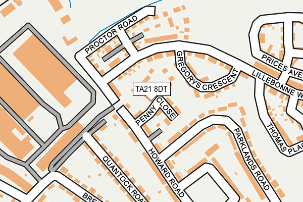 TA21 8DT map - OS OpenMap – Local (Ordnance Survey)