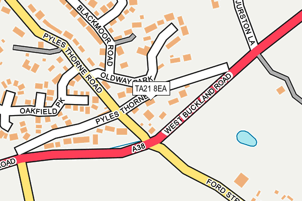 TA21 8EA map - OS OpenMap – Local (Ordnance Survey)