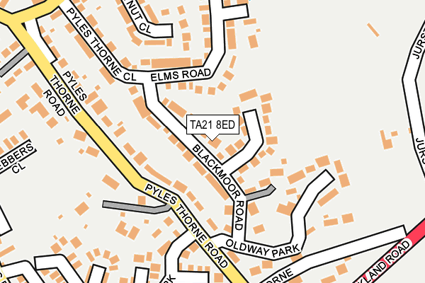 TA21 8ED map - OS OpenMap – Local (Ordnance Survey)