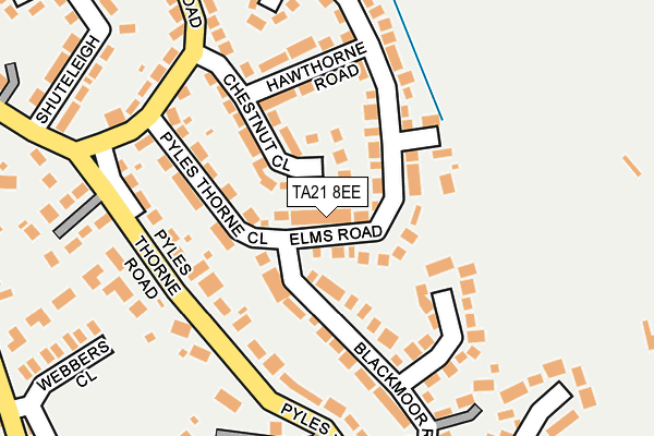 TA21 8EE map - OS OpenMap – Local (Ordnance Survey)