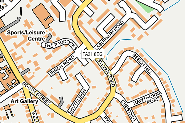 TA21 8EG map - OS OpenMap – Local (Ordnance Survey)