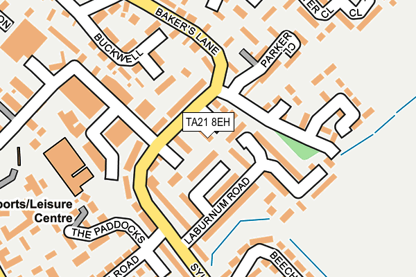 TA21 8EH map - OS OpenMap – Local (Ordnance Survey)