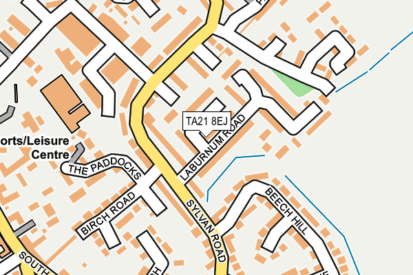 TA21 8EJ map - OS OpenMap – Local (Ordnance Survey)