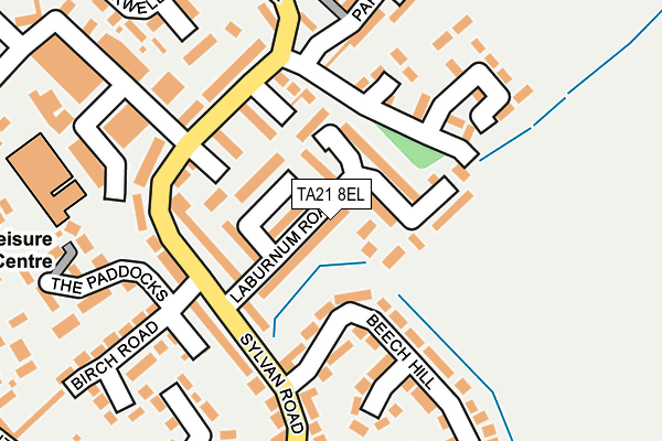 TA21 8EL map - OS OpenMap – Local (Ordnance Survey)