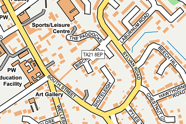 TA21 8EP map - OS OpenMap – Local (Ordnance Survey)