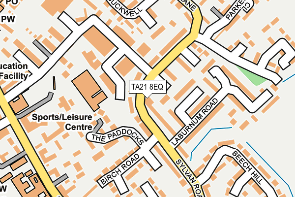 TA21 8EQ map - OS OpenMap – Local (Ordnance Survey)