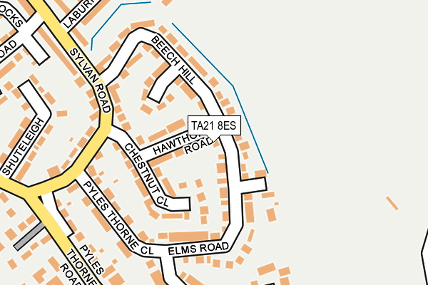 TA21 8ES map - OS OpenMap – Local (Ordnance Survey)