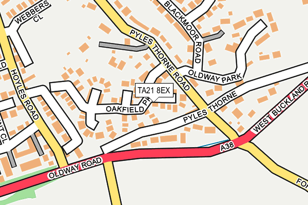 TA21 8EX map - OS OpenMap – Local (Ordnance Survey)