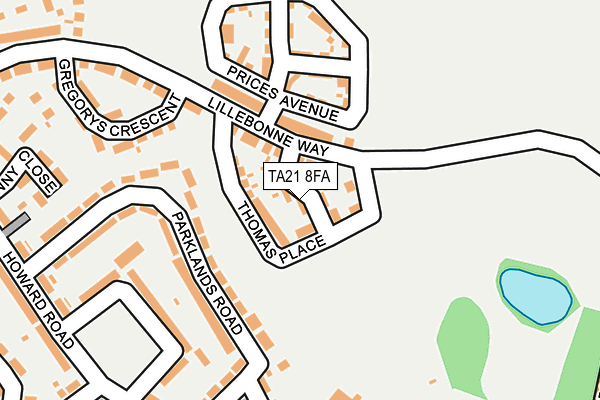 TA21 8FA map - OS OpenMap – Local (Ordnance Survey)