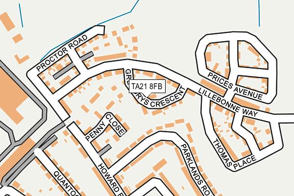 TA21 8FB map - OS OpenMap – Local (Ordnance Survey)