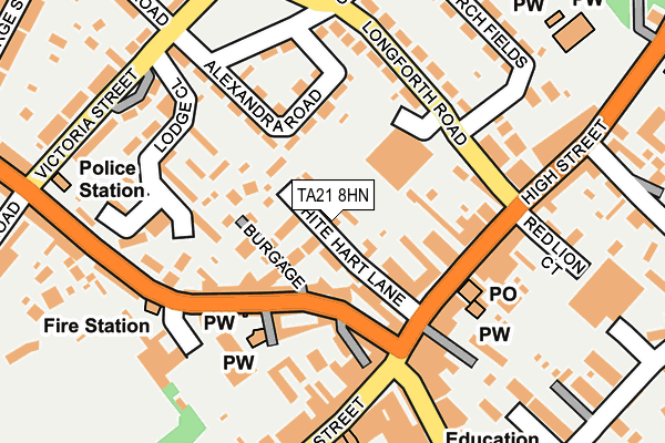 TA21 8HN map - OS OpenMap – Local (Ordnance Survey)