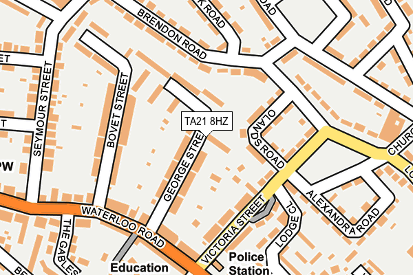 TA21 8HZ map - OS OpenMap – Local (Ordnance Survey)