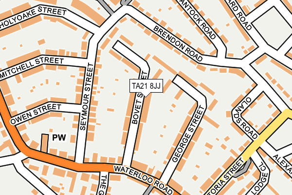 TA21 8JJ map - OS OpenMap – Local (Ordnance Survey)