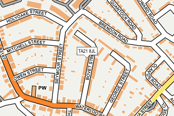 TA21 8JL map - OS OpenMap – Local (Ordnance Survey)