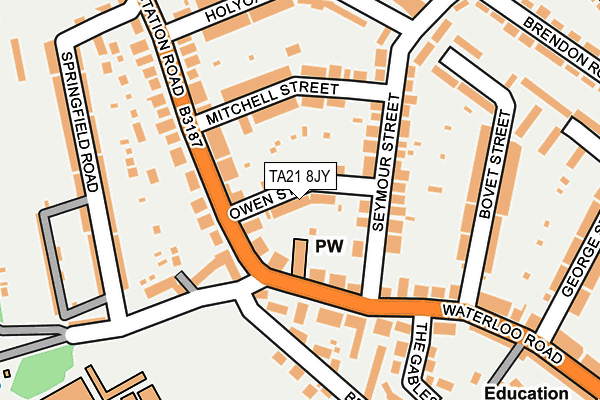 TA21 8JY map - OS OpenMap – Local (Ordnance Survey)