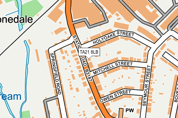 TA21 8LB map - OS OpenMap – Local (Ordnance Survey)