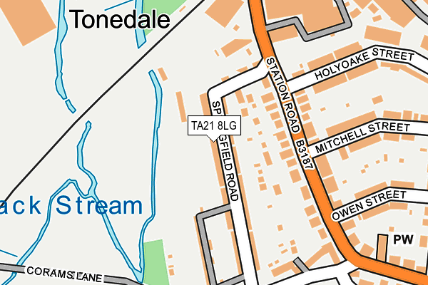 TA21 8LG map - OS OpenMap – Local (Ordnance Survey)