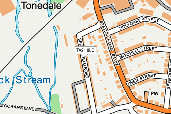 TA21 8LQ map - OS OpenMap – Local (Ordnance Survey)