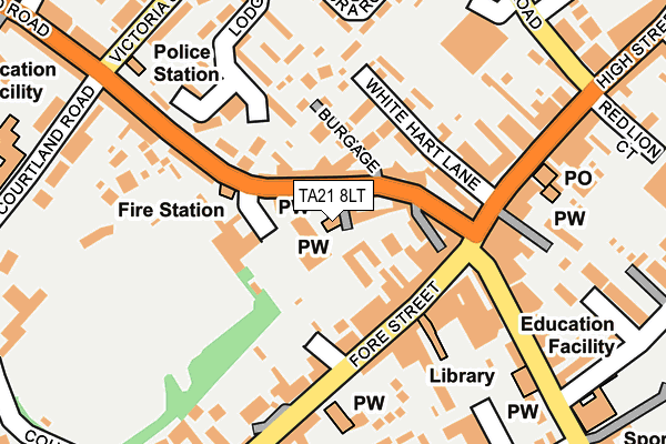 TA21 8LT map - OS OpenMap – Local (Ordnance Survey)