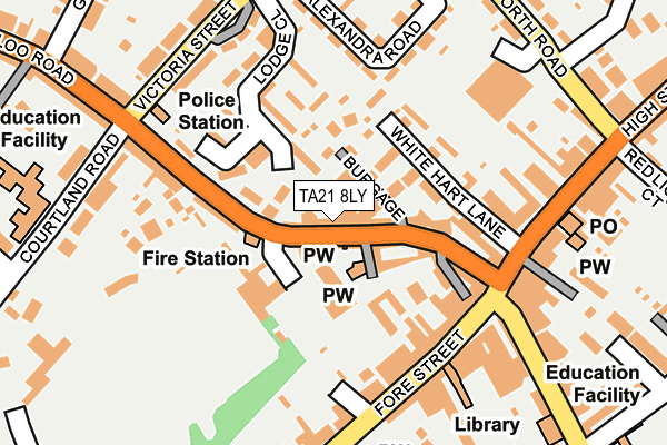 TA21 8LY map - OS OpenMap – Local (Ordnance Survey)