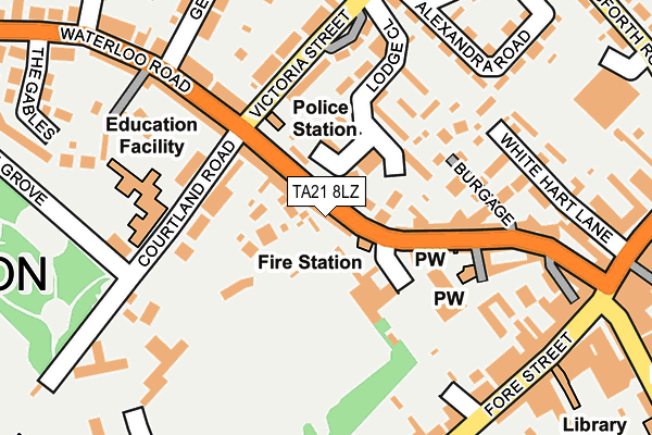 TA21 8LZ map - OS OpenMap – Local (Ordnance Survey)