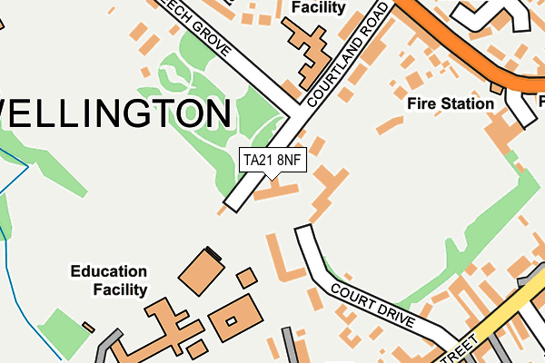 TA21 8NF map - OS OpenMap – Local (Ordnance Survey)