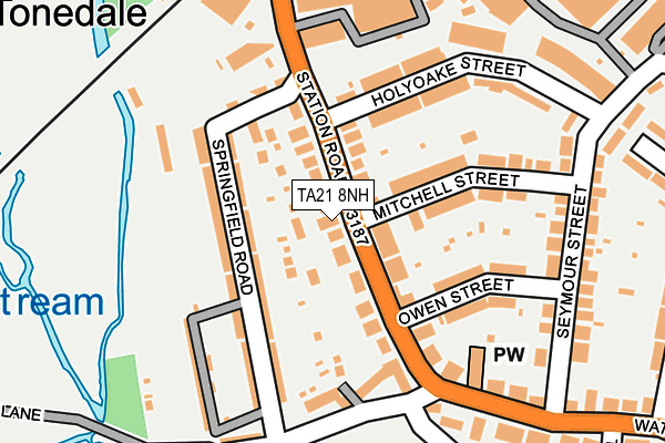 TA21 8NH map - OS OpenMap – Local (Ordnance Survey)