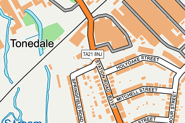 TA21 8NJ map - OS OpenMap – Local (Ordnance Survey)