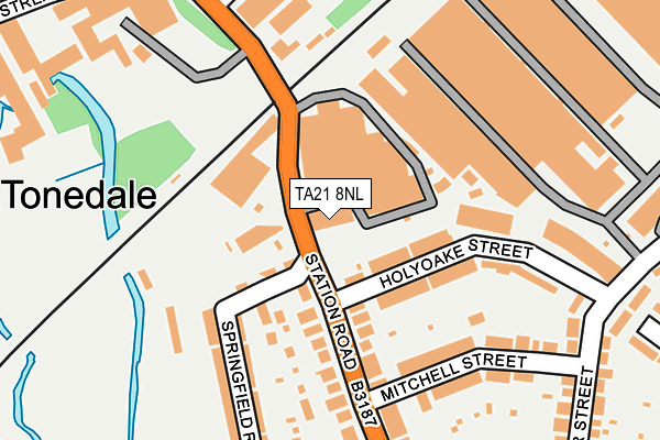 TA21 8NL map - OS OpenMap – Local (Ordnance Survey)