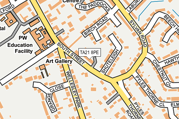 TA21 8PE map - OS OpenMap – Local (Ordnance Survey)