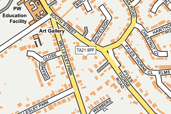 TA21 8PF map - OS OpenMap – Local (Ordnance Survey)