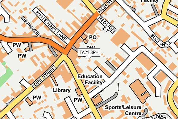 TA21 8PH map - OS OpenMap – Local (Ordnance Survey)