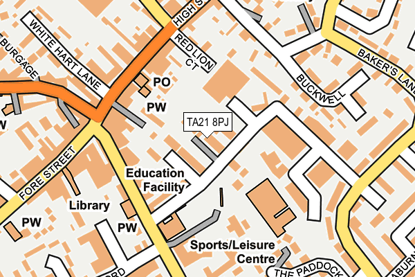 TA21 8PJ map - OS OpenMap – Local (Ordnance Survey)