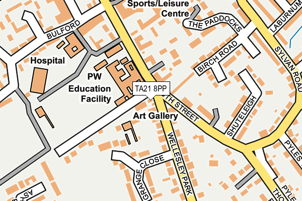 TA21 8PP map - OS OpenMap – Local (Ordnance Survey)