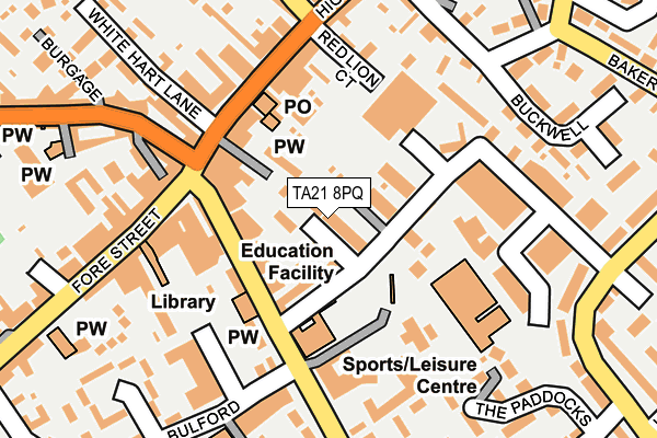 TA21 8PQ map - OS OpenMap – Local (Ordnance Survey)