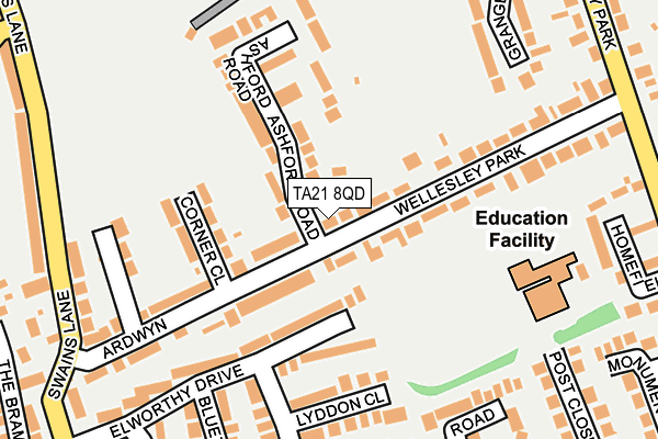 TA21 8QD map - OS OpenMap – Local (Ordnance Survey)