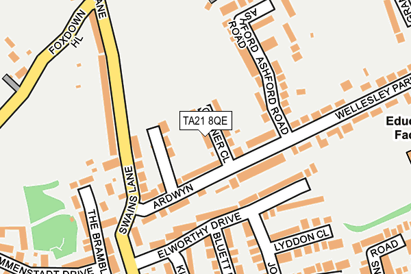 TA21 8QE map - OS OpenMap – Local (Ordnance Survey)