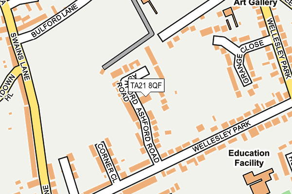 TA21 8QF map - OS OpenMap – Local (Ordnance Survey)