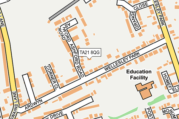 TA21 8QG map - OS OpenMap – Local (Ordnance Survey)