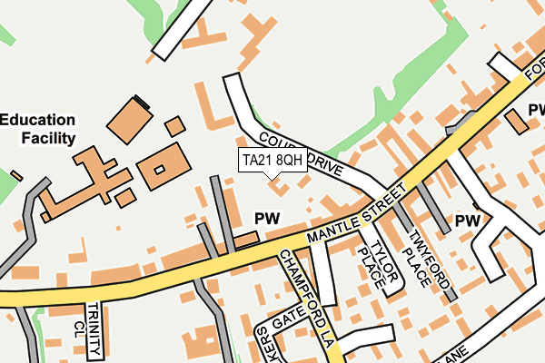 TA21 8QH map - OS OpenMap – Local (Ordnance Survey)