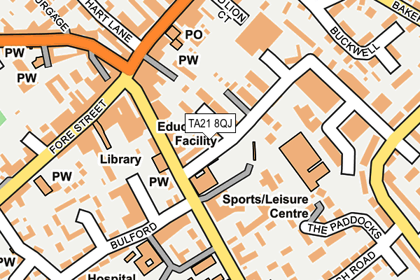 TA21 8QJ map - OS OpenMap – Local (Ordnance Survey)
